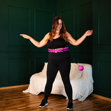 Hula hop HMS HHW12 Plus Size różowe z obciążeniem i regulacją obwodu
