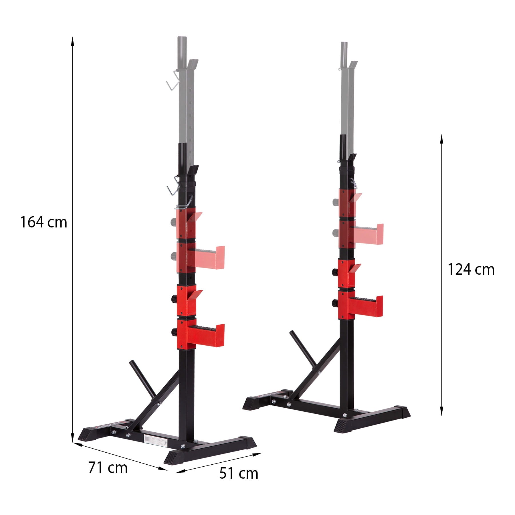 Stojaki pod Sztangę HMS STR25 Regulowane Podpory Bezpieczeństwa 250 kg Outlet