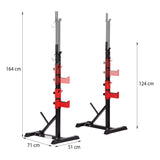 Stojaki pod Sztangę HMS STR25 Regulowane Podpory Bezpieczeństwa 250 kg Outlet