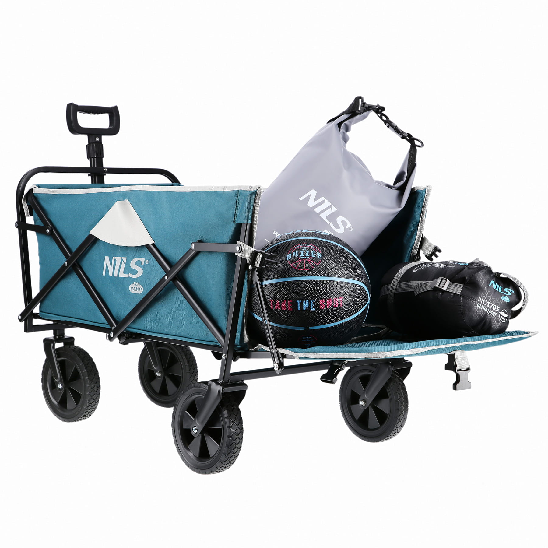 WÓZEK NC1606 ZIELONO-SZARY 125l NILS CAMP