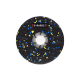 FS115 BLACK/BLUE- YELLOW DOTS 45CM WAŁEK/ROLLER FITNESS HMS
