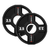 TPC SET ZESTAW TALERZY OLIMPIJSKICH POLIURETANOWYCH 2 x 2.5 - 25 KG CPU (155 KG) HMS