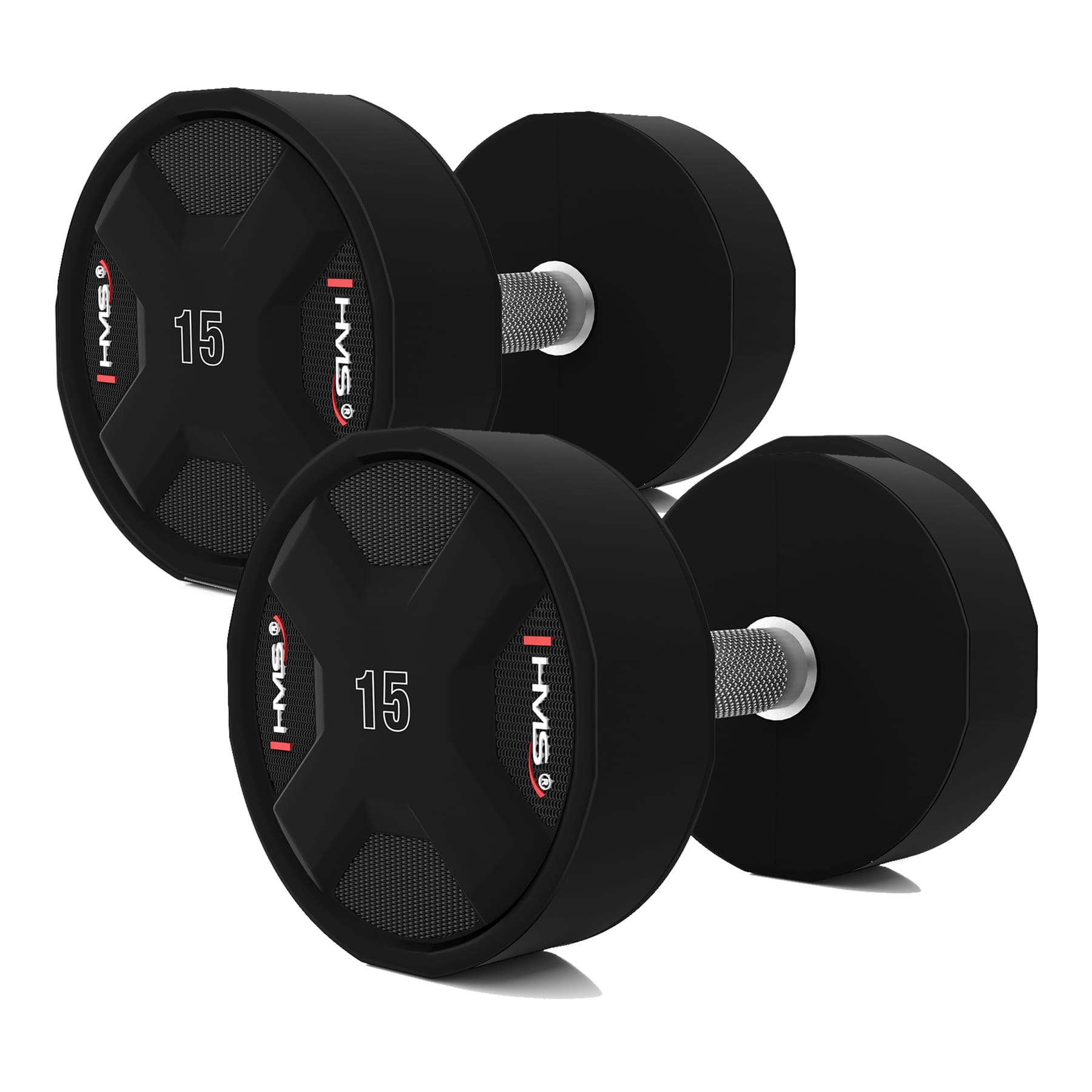 HPC SET ZESTAW HANTLI POLIURETANOWYCH  2 x 2.5 - 25 KG CPU - 275 KG HMS