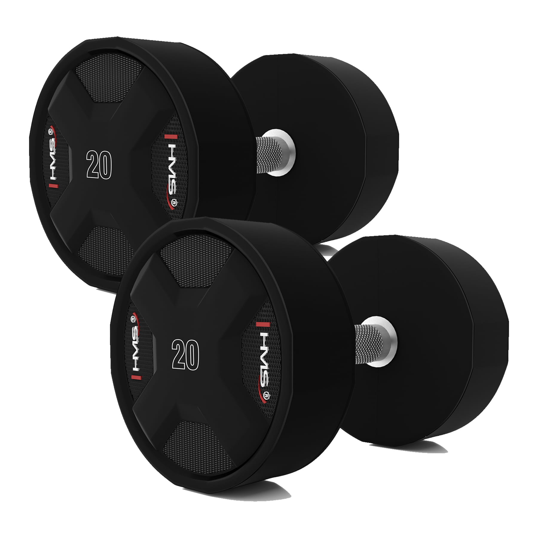 HPC SET ZESTAW HANTLI POLIURETANOWYCH  2 x 2.5 - 25 KG CPU - 275 KG HMS