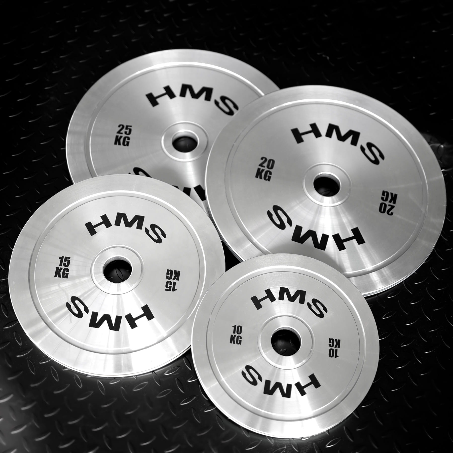 ZESTAW TALERZY OLIMPIJSKICH STALOWYCH KALIBROWANYCH TOS  2 x 10 - 25 KG (140 KG) HMS