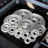 ZESTAW TALERZY OLIMPIJSKICH STALOWYCH KALIBROWANYCH TOS  2 x 0.25 - 25 KG (168 KG) HMS