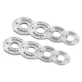 ZESTAW TALERZY OLIMPIJSKICH STALOWYCH KALIBROWANYCH TOS  2 x 0.25 - 1.25 KG (6 KG) HMS