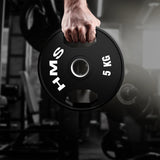 TOG05  2 x 5 KG  TALERZ OLIMPIJSKI OGUMOWANY 2 x 5 KG HMS