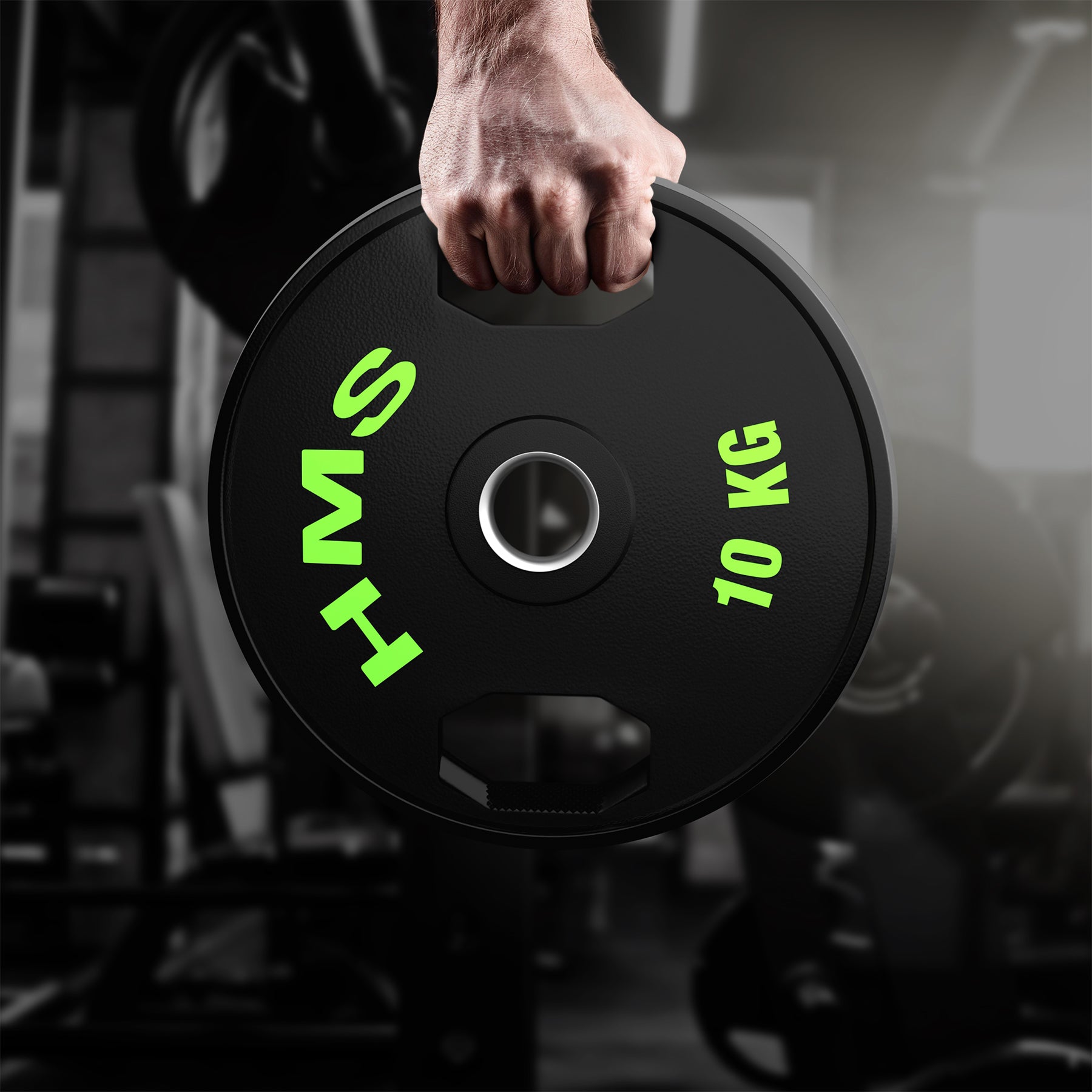 TOG10 2 x 10 KG TALERZ OLIMPIJSKI OGUMOWANY 2 x 10 KG HMS
