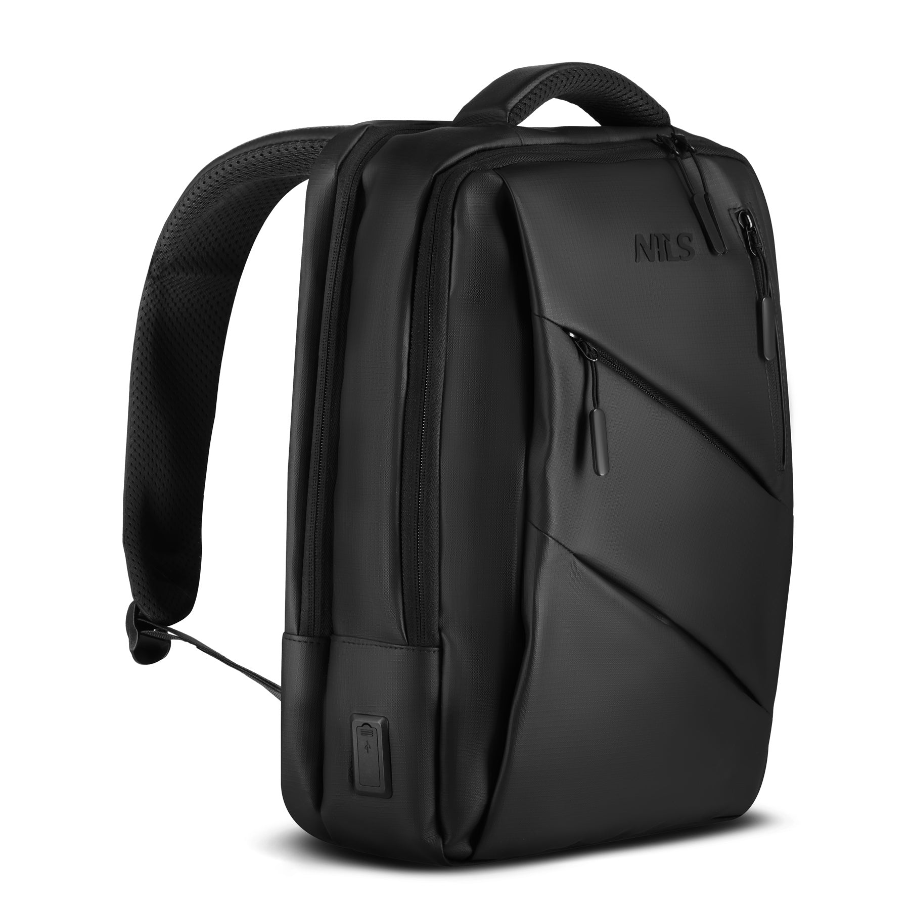 PLECAK DO SAMOLOTU NA LAPTOPA MIEJSKI Z PORTEM USB 15L CZARNY NILS NC4502