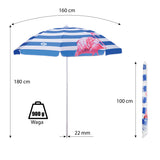 PARASOL PLAŻOWY 180 CM NILS CAMP NC7811