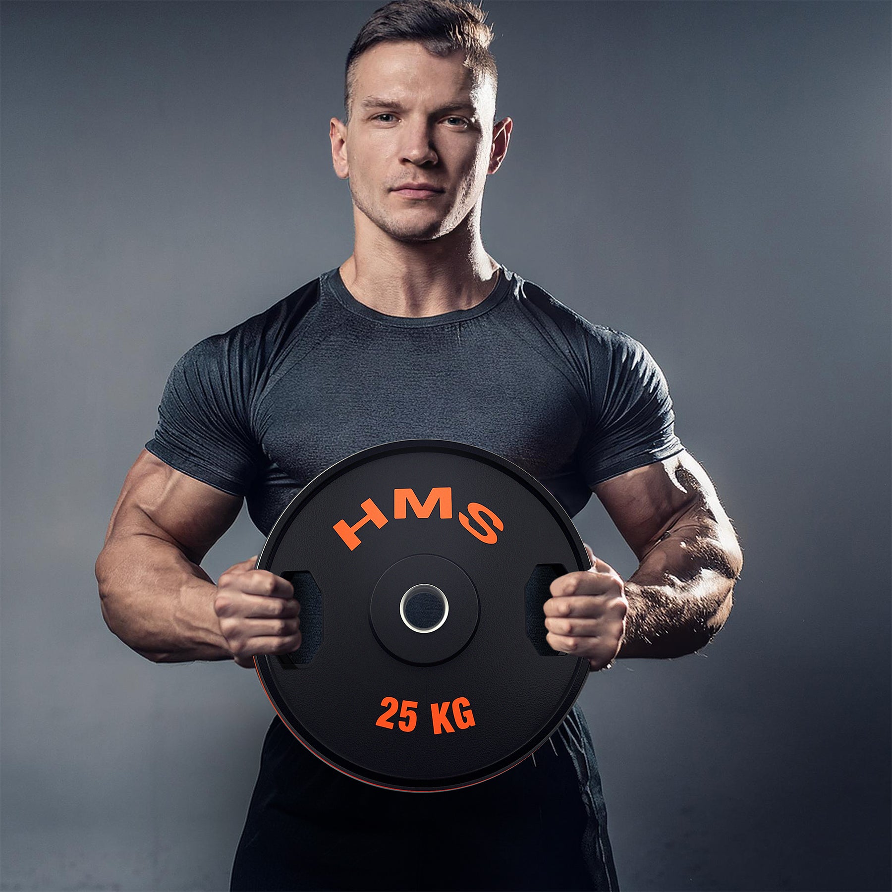 TOG25 2 x 25 KG TALERZ OLIMPIJSKI OGUMOWANY 2 x 25 KG HMS