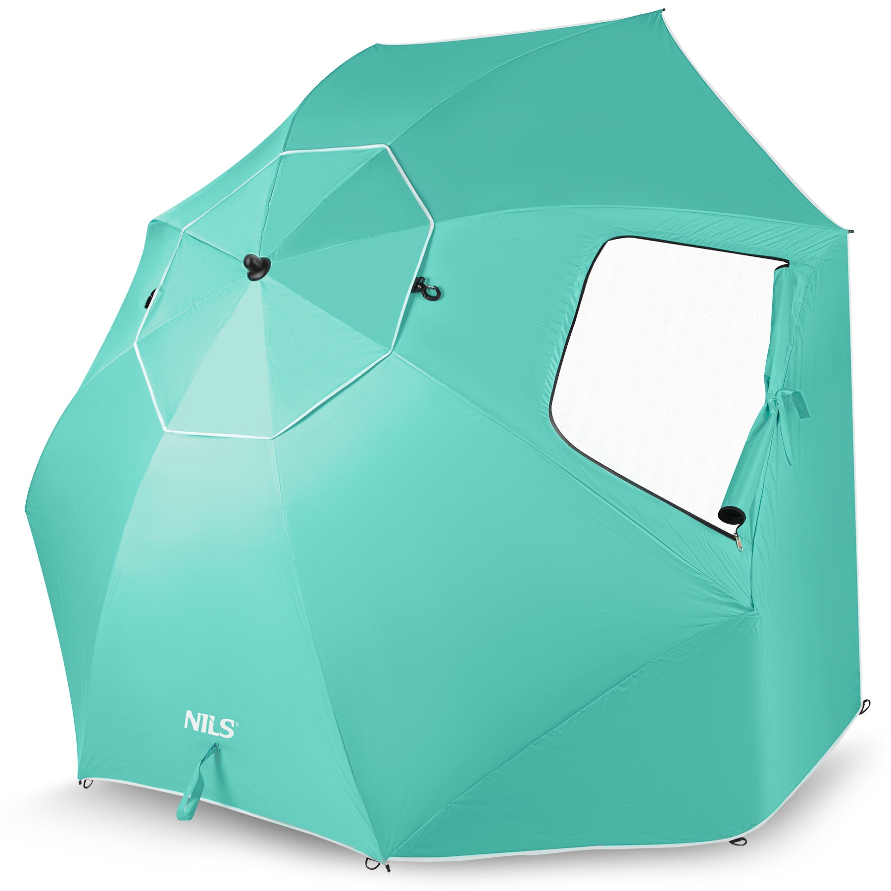 PARASOL/PARAWAN PLAŻOWY 2W1 XXL 240 CM ZIELONY NILS NC17114