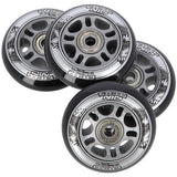 ZESTAW PU 76x24 82A CZARNE N (4 szt.) + ABEC-9 (8 szt.) NILS EXTREME