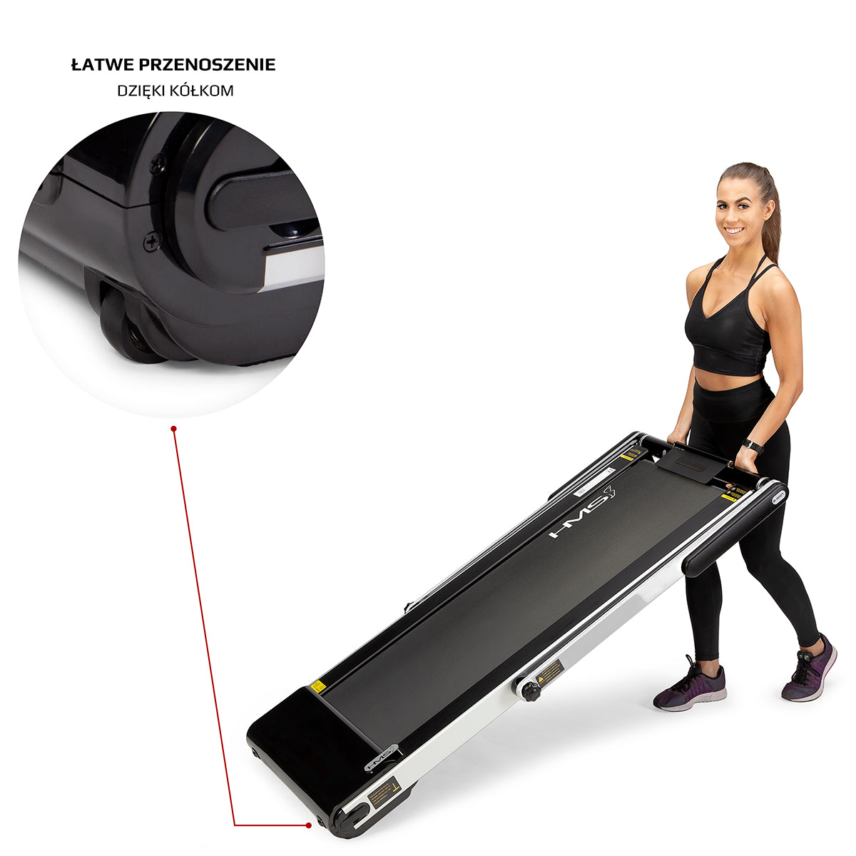 ZESTAW LOOP12 MULTI GRAY BIEŻNIA ELEKTRYCZNA Z BIURKIEM HMS+KSIĄŻKA SLOW JOGGING