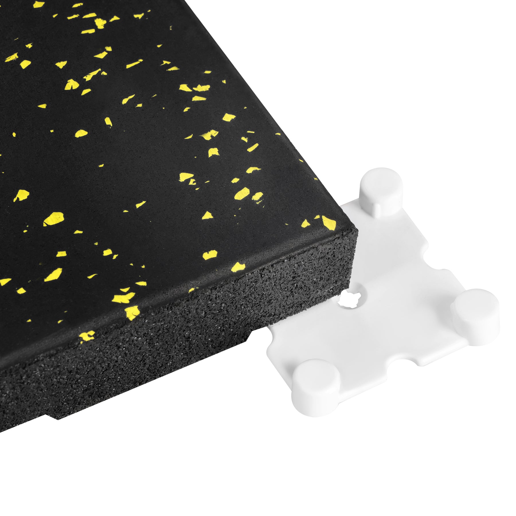 POS35 PODŁOGA GUMOWA POD SPRZĘT FITNESS Z WYPUSTKAMI BLACK/YELLOW II GATUNEK