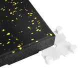 POS35 PODŁOGA GUMOWA POD SPRZĘT FITNESS Z WYPUSTKAMI BLACK/YELLOW II GATUNEK