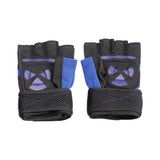 RST02 BLACK/BLUE ROZM. L RĘKAWICE NA SIŁOWNIĘ HMS