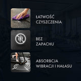 PODŁOGA GUMOWA POD SPRZĘT FITNESS BLACK/WHITE II GATUNEK POS25