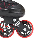 NH7103 A 2w1 BLACK/RED ROZM. M ŁYŻWOROLKI Z WYM. PŁ. HOKEJOWĄ NILS EXTREME