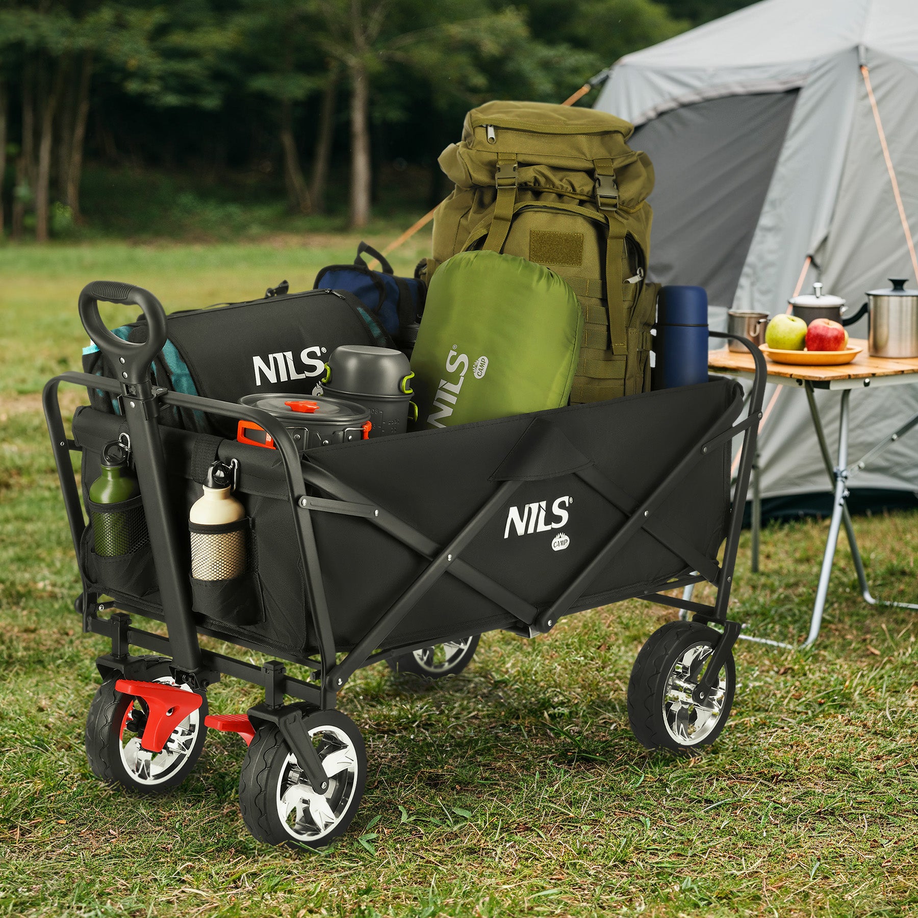 WÓZEK CZARNY 120L NILS CAMP NC2603
