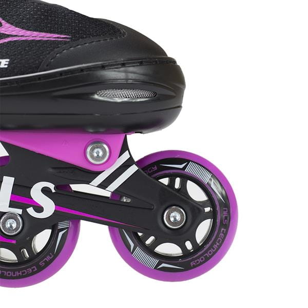 NF7104 A 2w1 BLACK/D. PINK ROZM. S ŁYŻWOROLKI Z WYM. PŁ. FIGUROWĄ NILS EXTREME
