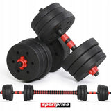 AD SET20 - ZESTAW REGULOWANYCH HANTLI + SZTANGA = 20KG