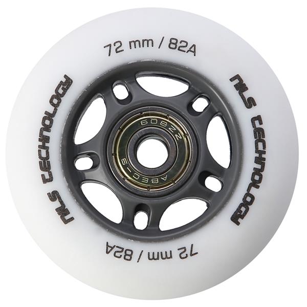 ZESTAW PU 72x24 82A BIAŁE MATOWE (4 szt.) + ABEC-9 (8 szt.) NILS EXTREME