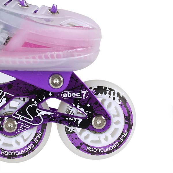 NJ1812 A PURPUROWY ROZM. S (29-33)  ŁYŻWOROLKI NILS EXTREME