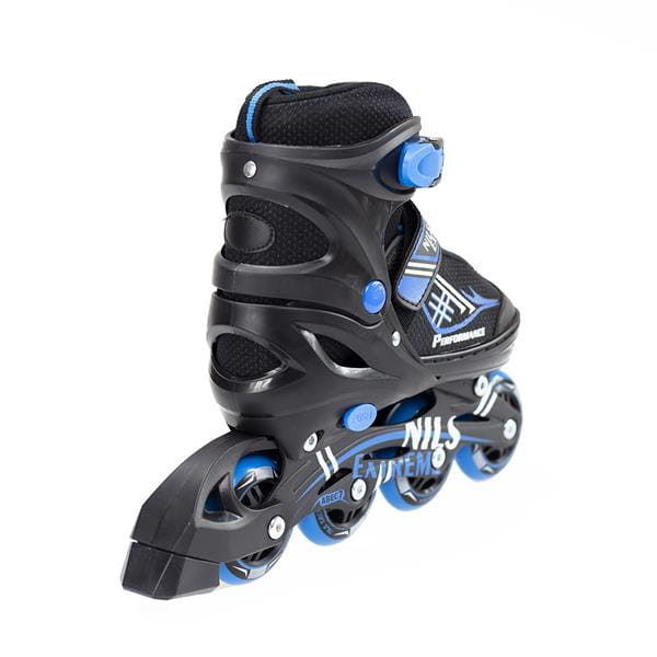 NH7104 A 2w1 BLACK/BLUE ROZM. M ŁYŻWOROLKI Z WYM. PŁ. HOKEJOWĄ NILS EXTREME