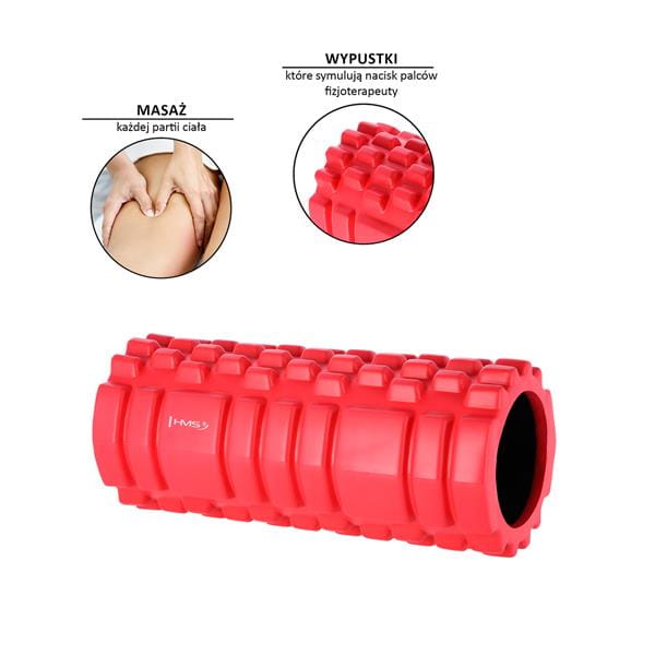FS103 RED 33CM WAŁEK FITNESS/ROLLER HMS
