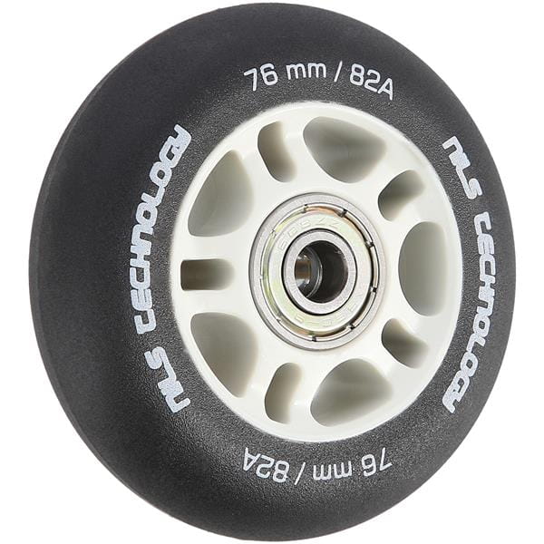 ZESTAW PU 76x24 82A CZARNE MATOWE (4 szt.) + ABEC-9 (8 szt.) NILS EXTREME