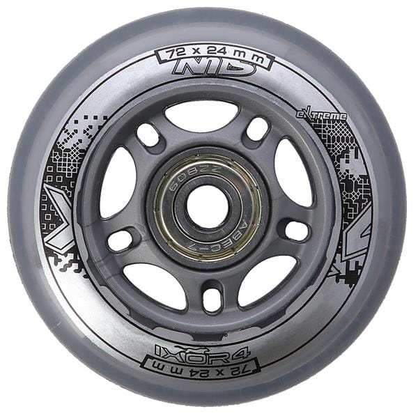 PU 72x24 82A PRZEZROCZYSTE N (4 szt.) + ABEC-7 (8 szt.) ZESTAW NILS EXTREME