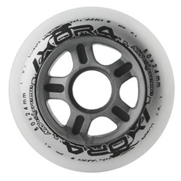 KÓŁKA PU 80x24 82A BIAŁE (4 szt.) NILS EXTREME