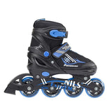 NH7104 A 2w1 BLACK/BLUE ROZM. S ŁYŻWOROLKI Z WYM. PŁ. HOKEJOWĄ NILS EXTREME
