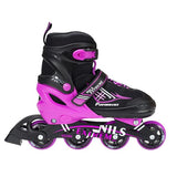 NF7104 A 2w1 BLACK/D. PINK ROZM. S ŁYŻWOROLKI Z WYM. PŁ. FIGUROWĄ NILS EXTREME