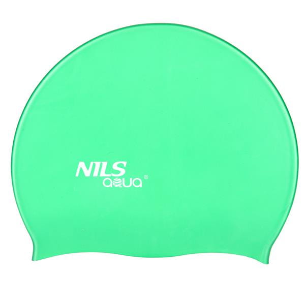 JEDNOKOLOROWY SH74 CIEMNOZIELONY CZEPEK SILIKONOWY  NILS AQUA