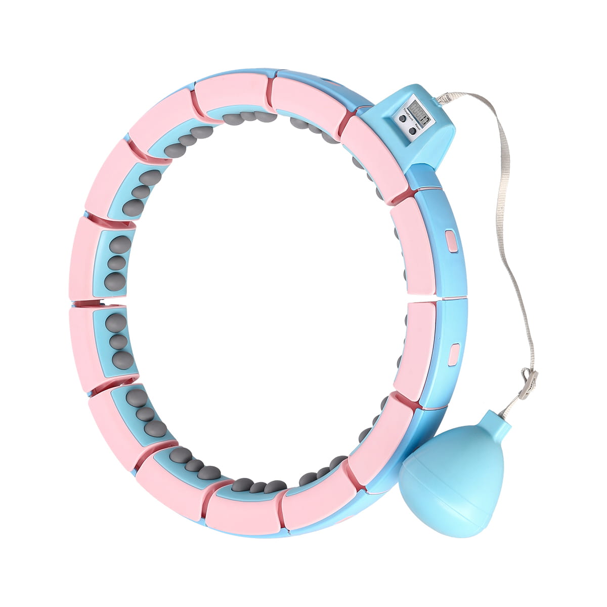 ZESTAW REGULOWANY HULA HOP FH06 BLUE/PINK Z OBCIĄŻNIKEIM I LICZNIKIEM + PAS BR160