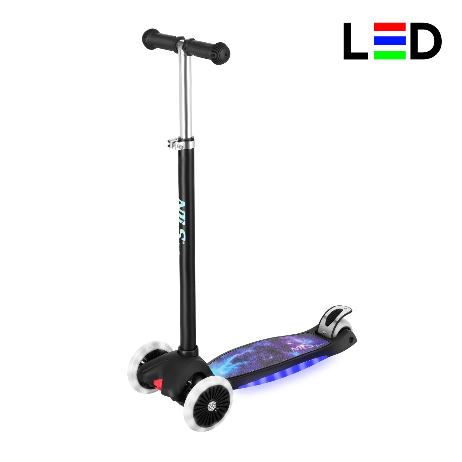 HULAJNOGA DZIECIĘCA CZARNA NILS FUN HLB1310 LED