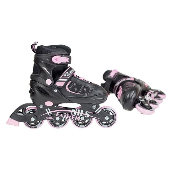 NF7103 A 2w1 BLACK/PINK ROZM. S ŁYŻWOROLKI Z WYM. PŁ. FIGUROWĄ NILS EXTREME