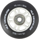 ZESTAW PU 76x24 82A CZARNE MATOWE (4 szt.) + ABEC-9 (8 szt.) NILS EXTREME