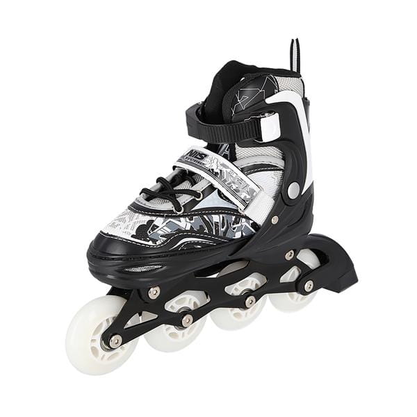 NH10927 A 2w1 BLACK ŁYŻWOROLKI Z WYM. PŁ. HOKEJOWĄ NILS EXTREME