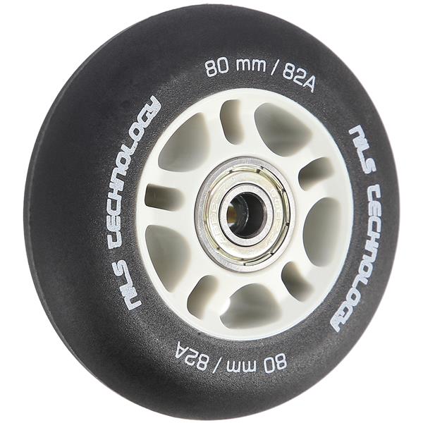 ZESTAW PU 80x24 82A CZARNE MATOWE (4 szt.) + ABEC-9  (8 szt.) NILS EXTREME
