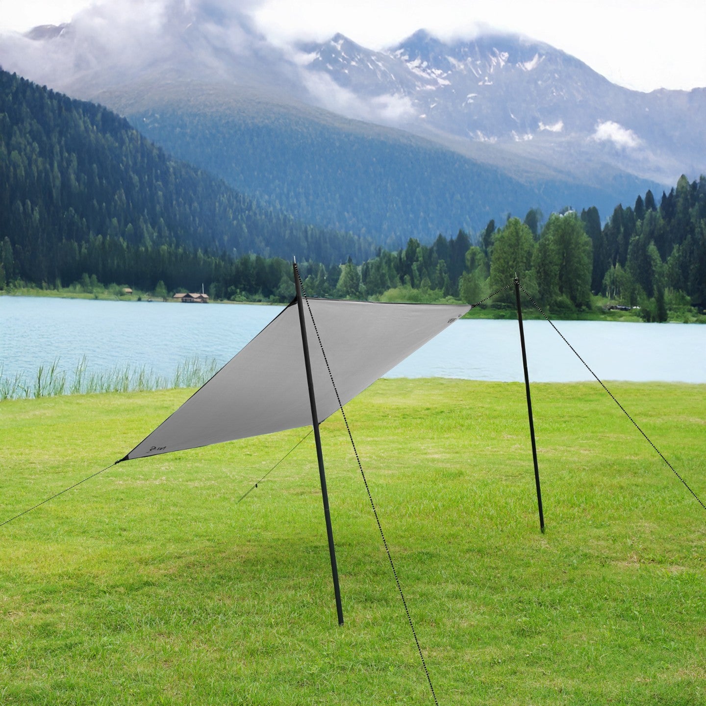 TARP PŁACHTA BIWAKOWA KEMPINGOWA 230X140 CM NIEBIESKI NILS CAMP NC17111