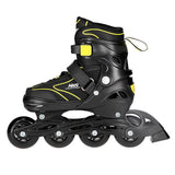 NH11812 A 2w1 BLACK/YELLOW ŁYŻWOROLKI Z WYM. PŁ. HOKEJOWĄ NILS EXTREME