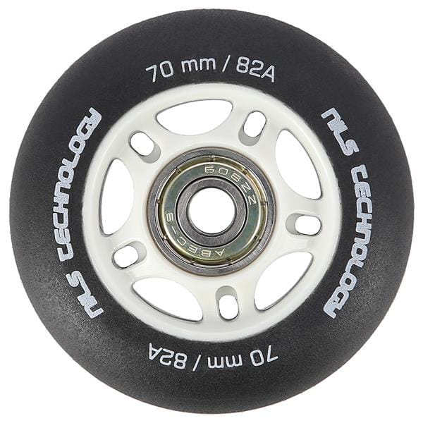 ZESTAW PU 70x24 82A CZARNE MATOWE (4 szt.) + ABEC-9 (8 szt.) NILS EXTREME