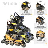 NA11010 CZARNO-POMARAŃCZOWY ROLKI NILS EXTREME