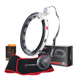 ZESTAW HULA HOP MAGNETYCZNY BLACK Z LICZNIKIEM HMS HHM15 + PAS WYSZCZUPLAJĄCY RED BR163