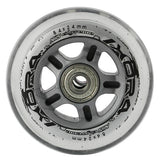 ZESTAW KÓŁEK PU 84x24 82A PRZEZROCZYSTE (4 szt.) + ABEC-7 CHROME (8 szt.) NILS EXTREME
