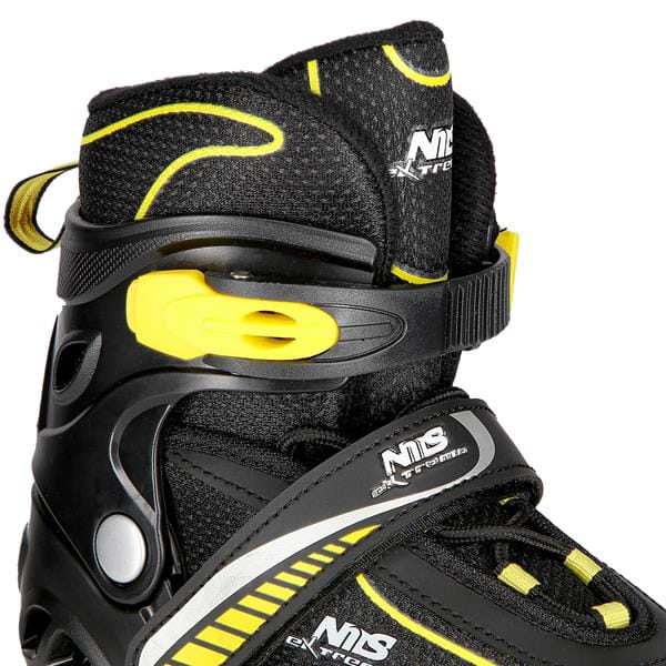 NH11812 A 2w1 BLACK/YELLOW ŁYŻWOROLKI Z WYM. PŁ. HOKEJOWĄ NILS EXTREME
